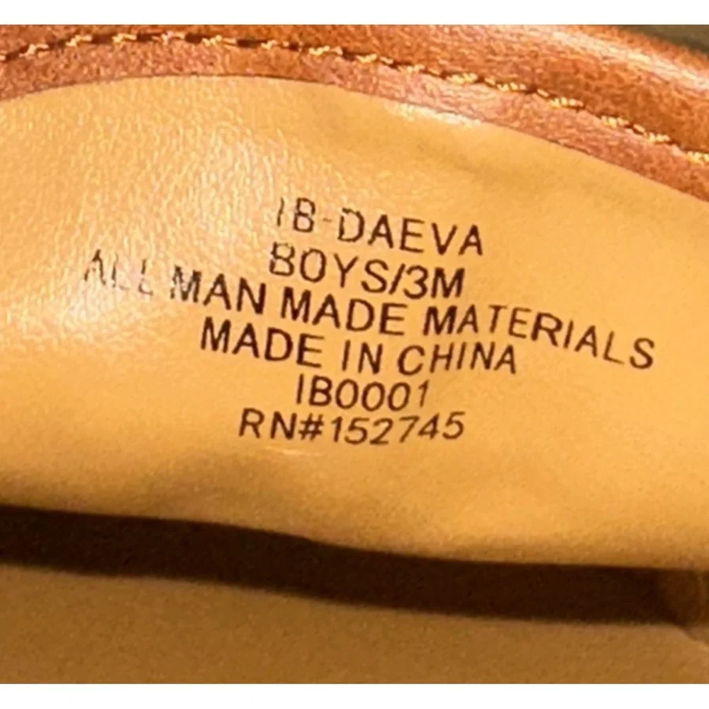 Two By Vince Camuto Daeva Brown Leather Horsebit Driver Loafers Slip On Boy's‎ 3